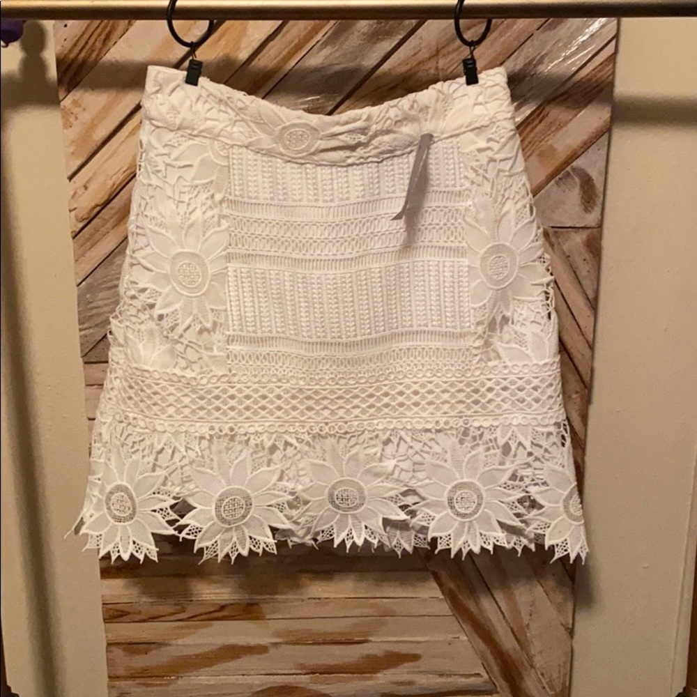 Topshop white skirt